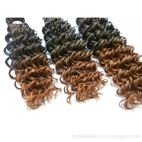 curly hair weaving high temperature soft synthetic hair extension similar to human hair extension